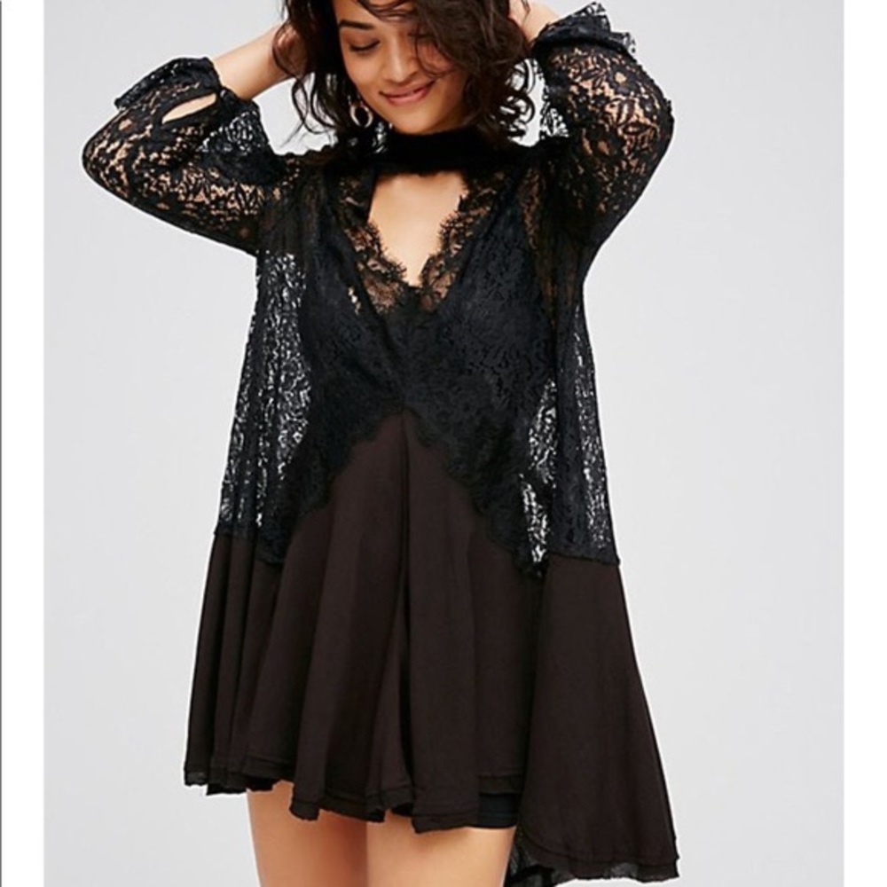 Free people secret origins lace tunic